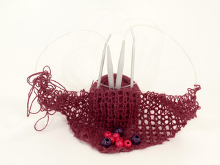 stricken eines dreieckstuchs (Alpakawolle)