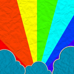 cloud paper craft and rainbow