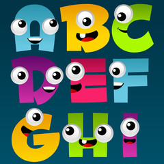 Alphabet Cartoon Set 1