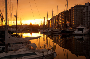 Sunset in Ostend