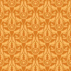 Orange seamless wallpaper pattern