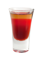 cocktail   closeup isolated on white background.