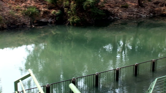 river Jordan: place of baptism of pilgrims