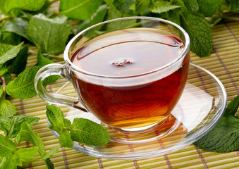 Cup of tea with mint