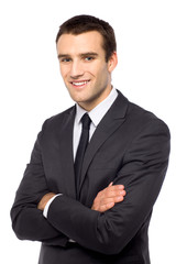Studio shot of young businessman