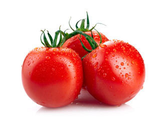 Tomatoes isolated on white