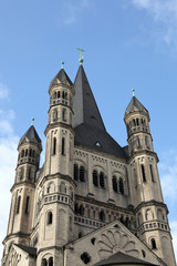Fototapeta na wymiar Die Kirche Groß St. Martin in Köln
