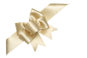 Golden ribbon bow