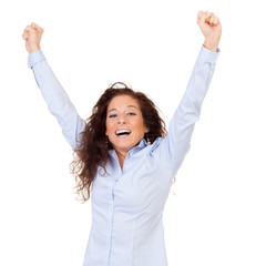 jubelnde geschäftsfrau