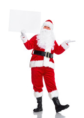 Fototapeta na wymiar Santa Claus with poster.