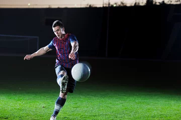 Foto op Plexiglas voetballer in actie © .shock