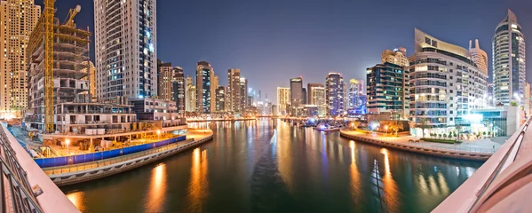Foto op Canvas Dubai Marina vanaf de brug Bigsizepanorama © Stephanie Eichler