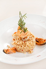 delicious risotto with seafood