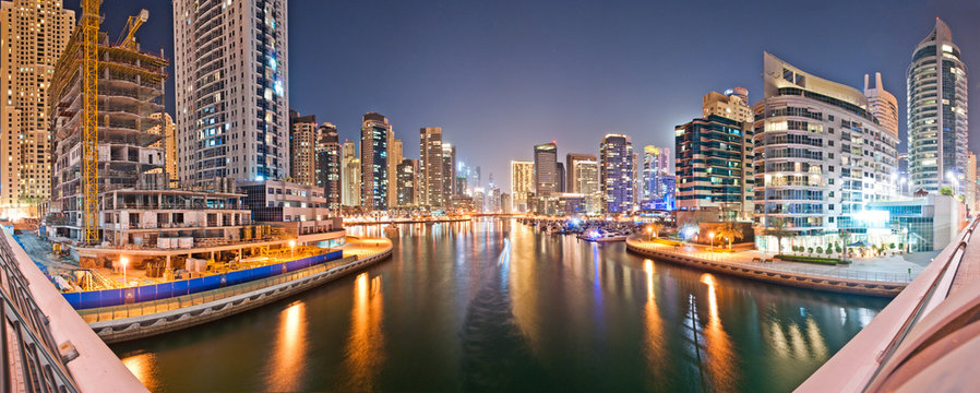 Dubai Marina from the Bridge Bigsizepanorama