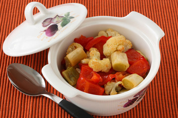 Vegetables in bowl