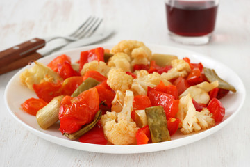 Vegetables on a plate