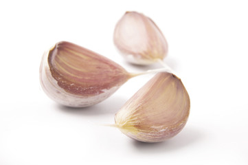 Garlic isolated on white