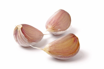 Garlic isolated on white