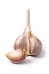 Garlic isolated on white