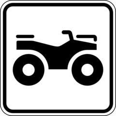 Quad ATV Geländefahrzeuge Schild Zeichen Symbol © T. Michel