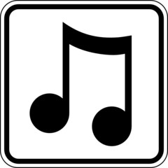Musik Note Schild Zeichen Symbol Piktogramm Grafik