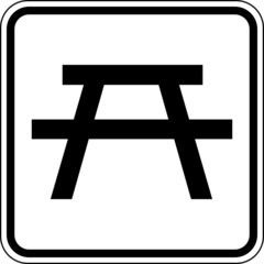 Rastplatz Rasten Schild Zeichen Symbol Grafik