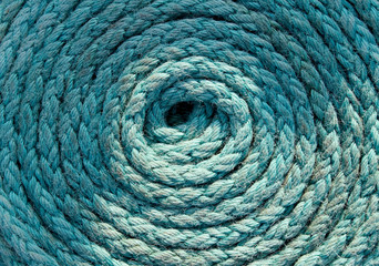 Coiled ships rope