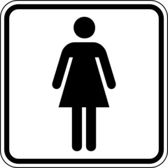 Toilette WC Klo Damen Frauen Schild Zeichen Symbol