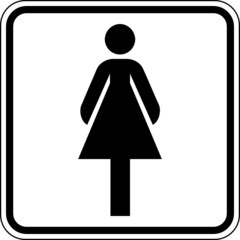 Toilette WC Klo Damen Frauen Schild Zeichen Symbol
