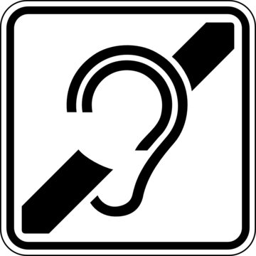 recommend clip art: Hörgeschädigte Taube Zugang Schild Zeichen Symbol