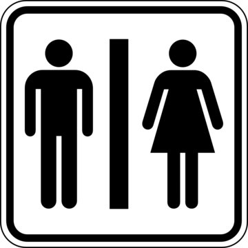recommend clip art: Toilette WC Klo Damen Herren Schild Zeichen Symbol