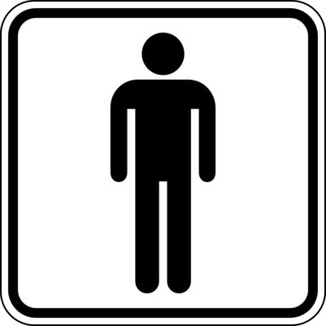 recommend clip art: Toilette WC Klo Herren Männer Schild Zeichen Symbol