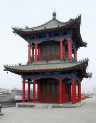 building upon the city wall of Xian