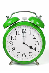 Wecker 4 Uhr / Four a clock  - grün / green
