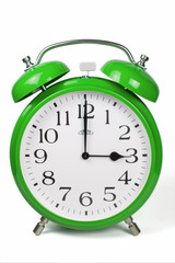 Wecker 3 Uhr / Three a clock  - grün / green