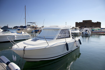 Fototapeta premium Yacht in the marina