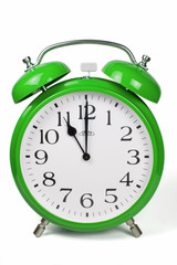 Wecker 11 Uhr / Eleven a clock  - grün / green
