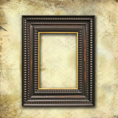 Art-deco empty frame on grunge texture