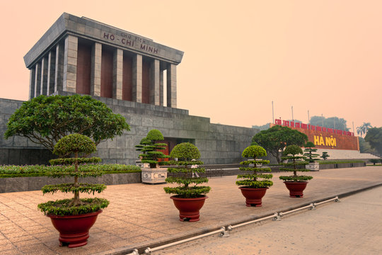Ho Chi Minh Mausoleum in Hanoi, Vietnam.
