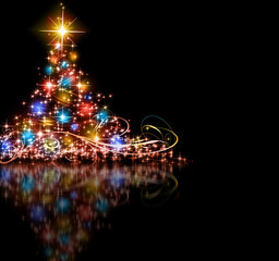The best Christmas golden tree background