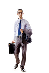 Businessman isolated on the white