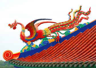 Colorful Of Phoenix On  Roof