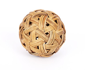 Wicker ball isolated on white