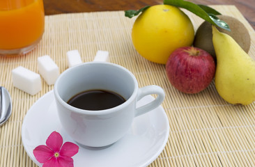 fruits and coffee