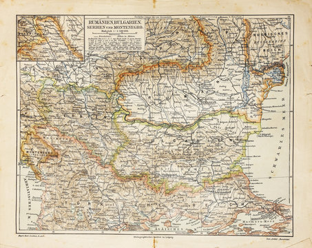 Vintage map of Eastern Europe