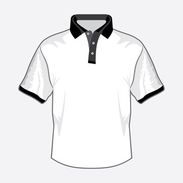 black white polo shirt
