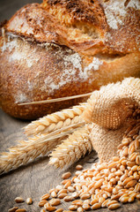 Freshly baked traditional bread