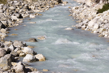 alpine river Soca in Slovenia