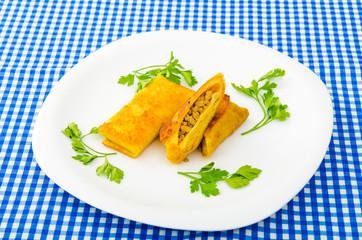 Patties with meat in the plate