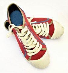 Zapatillas de lona rojas